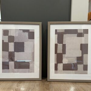 Threshold Framed Abstract Geometric Art Prints Set